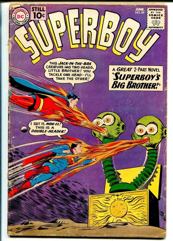 Superboy #89 (DC Comics, 1961), raw, ungraded comic book — front cover
