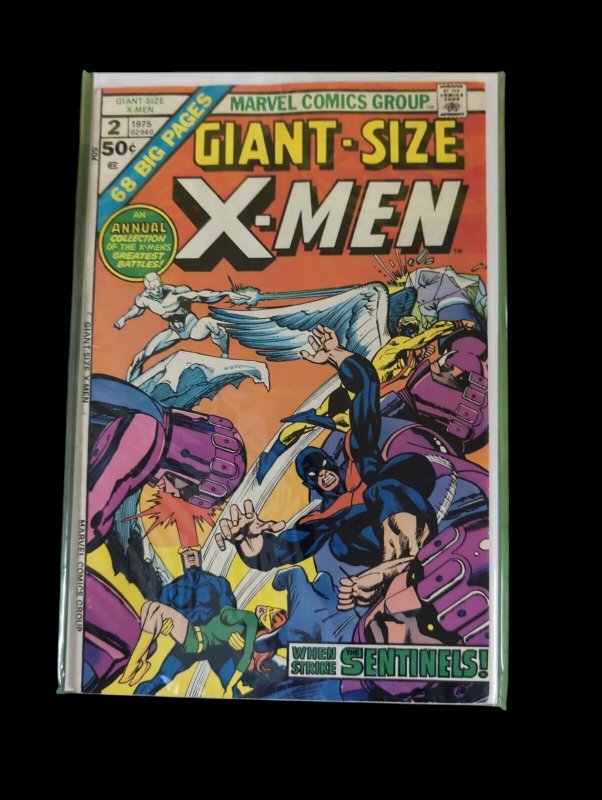 Giant Size X-Men #2 (Marvel Comics, 1975), raw comic book in VF condition — front cover