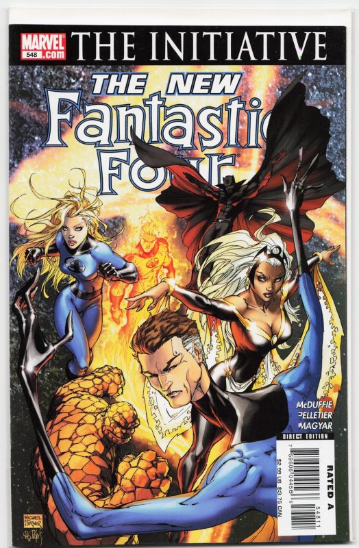 Fantastic Four #548 (Marvel Comics, 2007), raw, ungraded comic book — front cover
