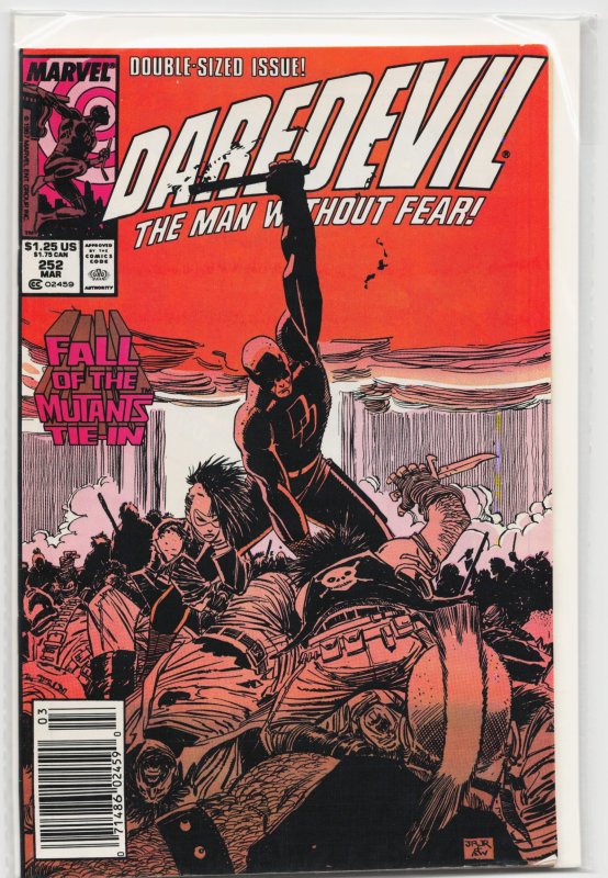 Daredevil #252 (Marvel Comics, 1988), raw, ungraded comic book — front cover