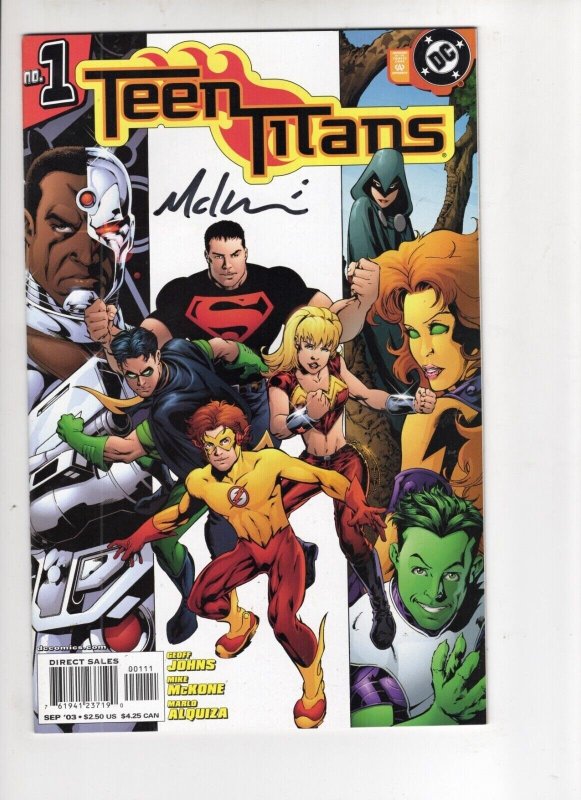 Teen Titans #1 (DC Comics, 2003), raw comic book in NM- 9.2 condition — front cover