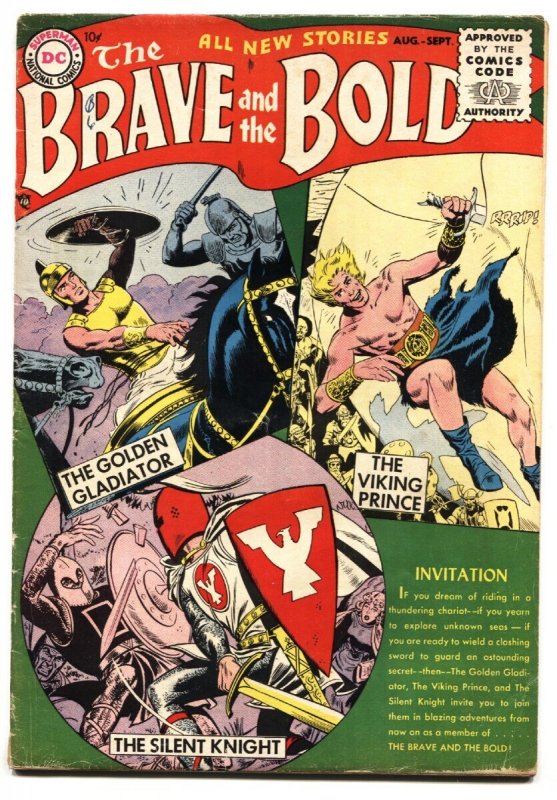 Brave and the Bold #1 - 1955 - DC - VG+ - Comic Book (DC Comics, 1955), raw comic book in VG+ condition — front cover