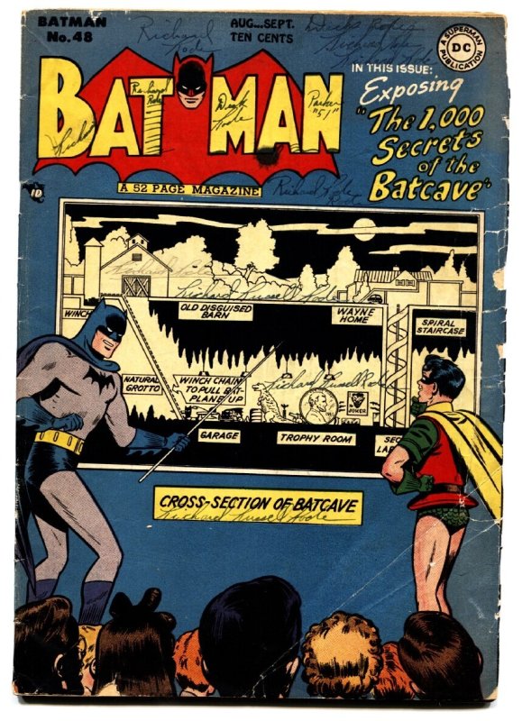 Batman #48 (DC Comics), raw, ungraded comic book — front cover