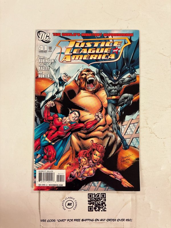Justice League of America #41 (DC Comics, 2010), raw comic book in NM condition — front cover