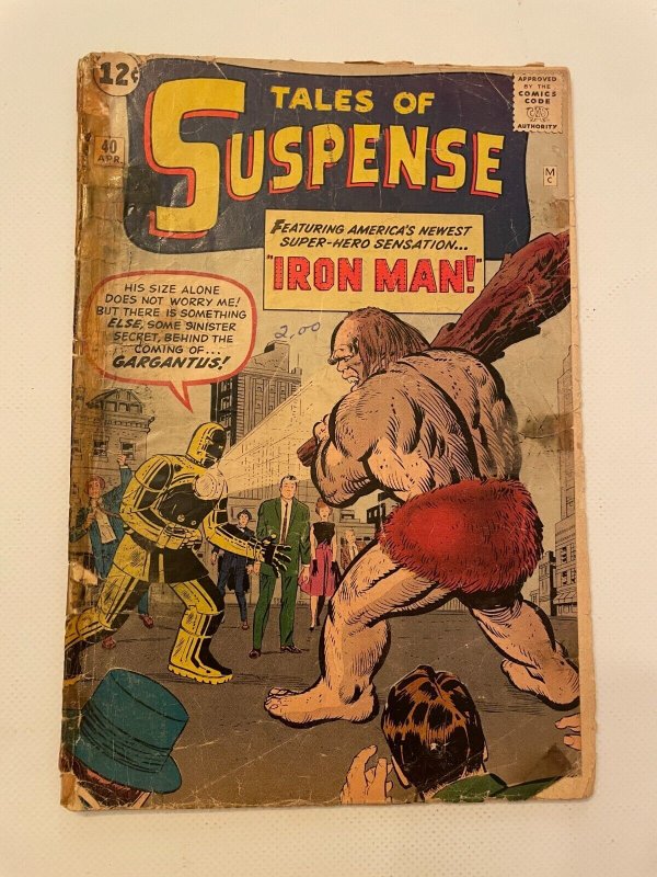 Tales of Suspense #40 (Marvel Comics, 1963), raw comic book in GD- condition — front cover