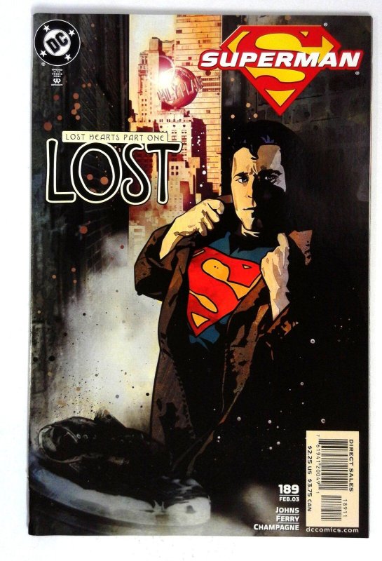 Superman #189 (DC Comics, 2003), raw comic book in NM- condition — front cover