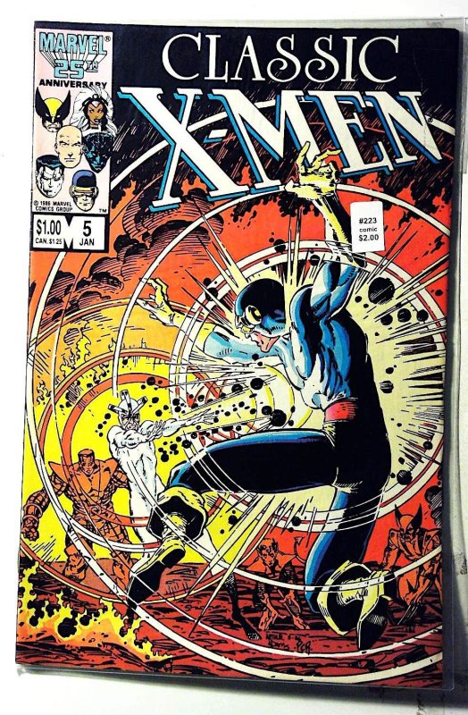 Classic X-Men #5 (Marvel Comics, 1987), raw, ungraded comic book — front cover