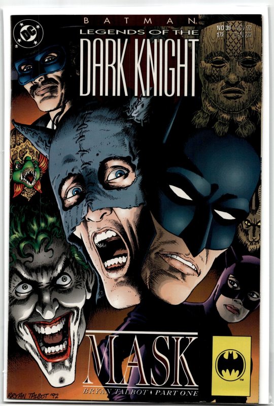 Batman: Legends of the Dark Knight #39 (DC Comics, 1992), raw, ungraded comic book — front cover