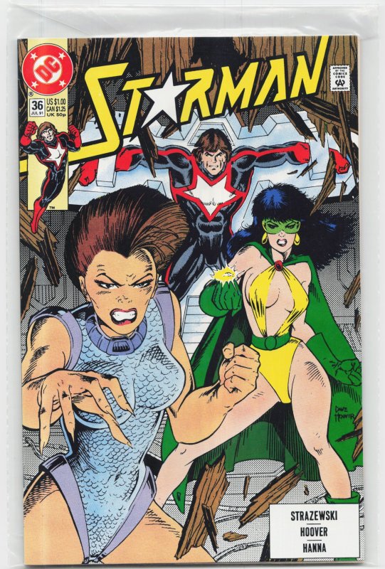 Starman #36 (DC Comics, 1991), raw, ungraded comic book — front cover