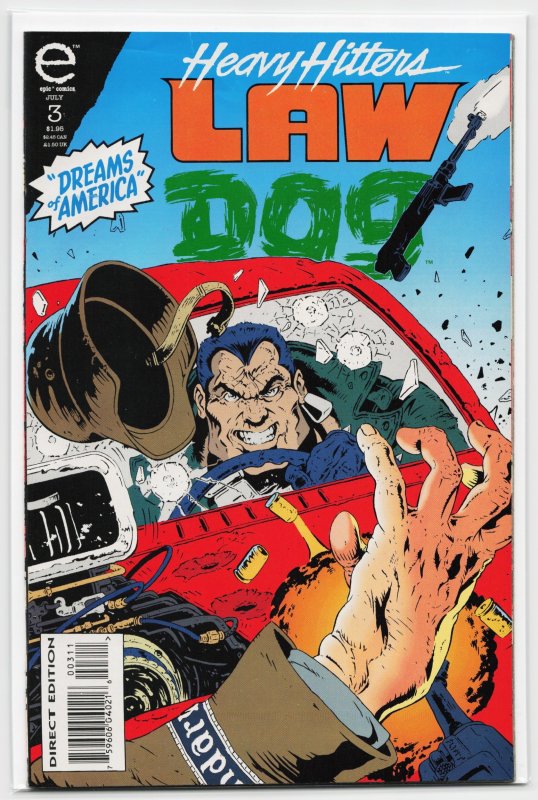 Lawdog #3 (1993), raw, ungraded comic book — front cover