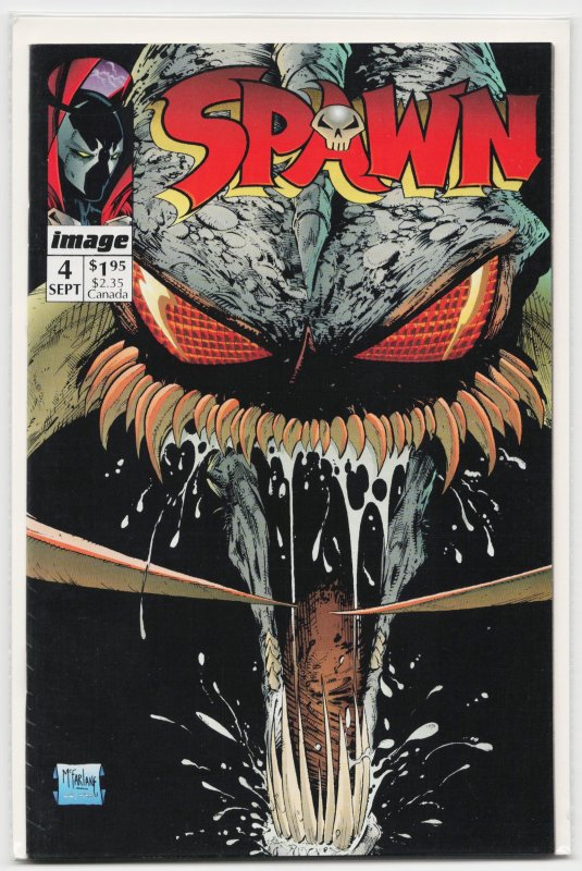 Spawn #4 (Image Comics, 1992), raw, ungraded comic book — front cover