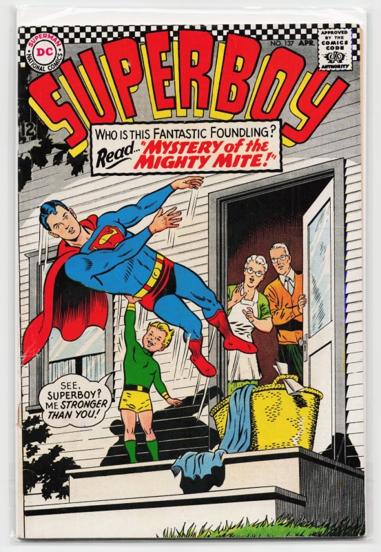 Superboy #137 (DC Comics, 1967), raw, ungraded comic book — front cover