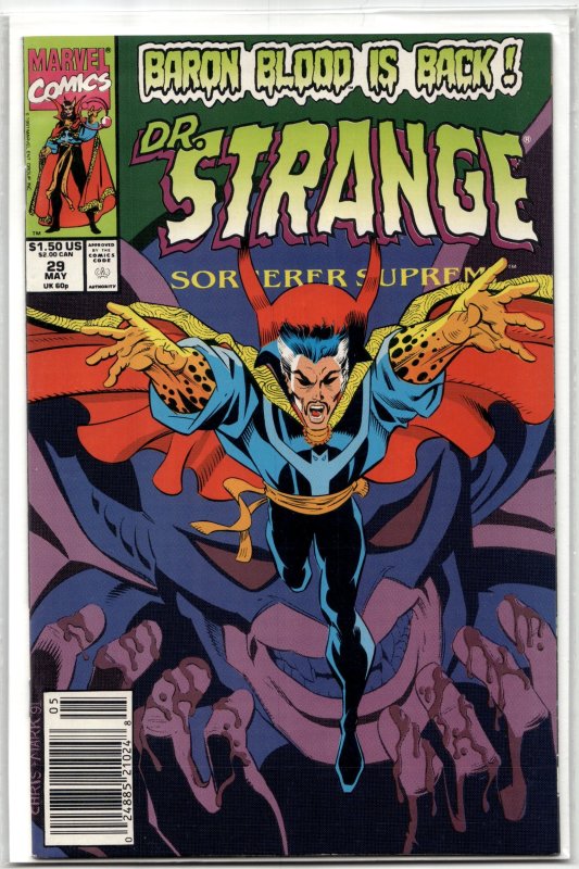 Doctor Strange, Sorcerer Supreme #29 (Marvel Comics, 1991), raw, ungraded comic book — front cover