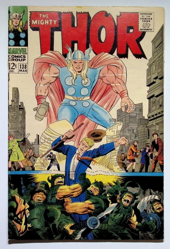 Thor #138 (Marvel Comics, 1967), raw, ungraded comic book — front cover