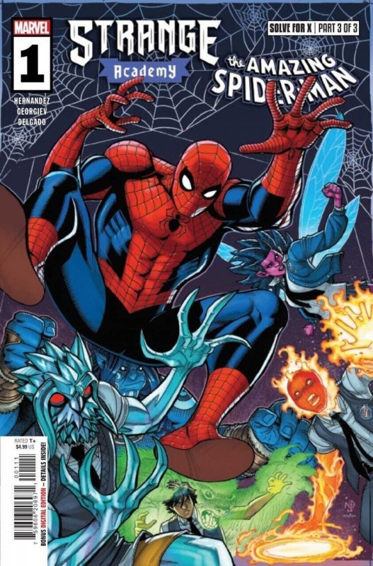 Strange Academy: Amazing Spider-Man #1 (2023), raw comic book in NM condition — front cover