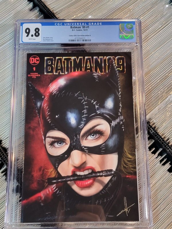 Batman 89 #1 (DC Comics, 2021), CGC 9.8 graded comic book, Universal Blue label — front cover in its holder