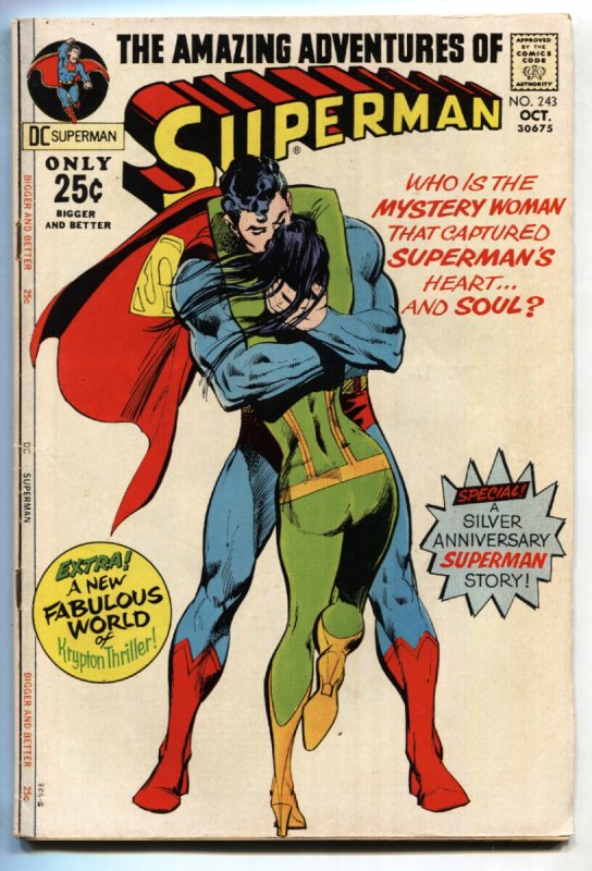 Superman #243 - 1971 - DC - FN - Comic Book (DC Comics, 1971), raw comic book in FN condition — front cover