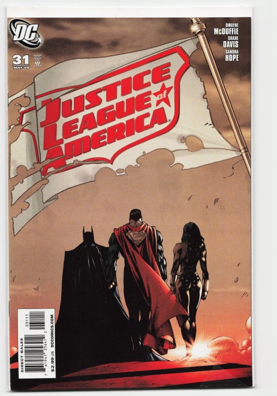 Justice League of America #31 (DC Comics, 2009), raw, ungraded comic book — front cover