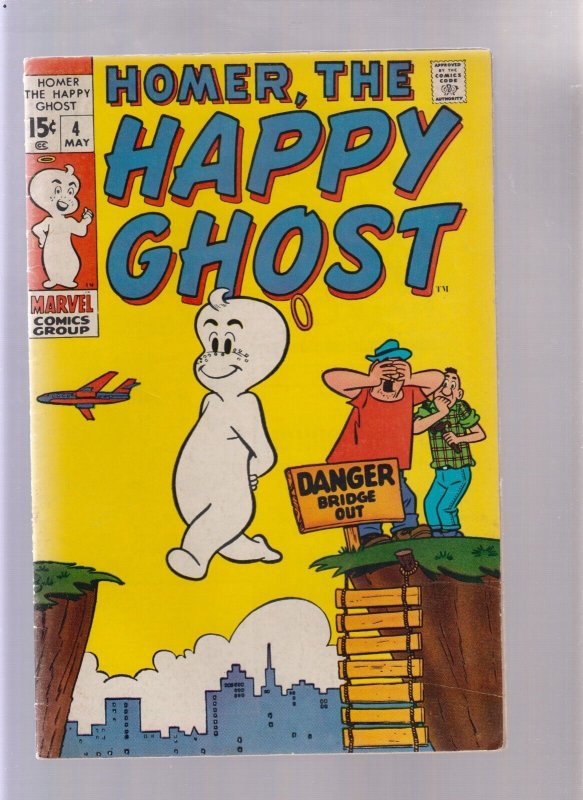 Homer the Happy Ghost #4 (1976), raw comic book in 5.5 condition — front cover