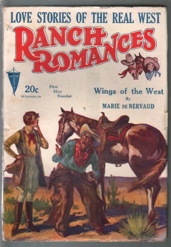 Ranch Romances 5/10/1929-Wings of the West-Victor Rousseau-FN, raw comic book in FN condition — front cover