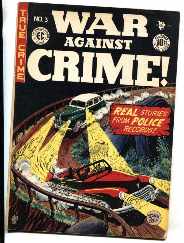 War Against Crime #3 - 1949 - EC - VG - Comic Book (1949), raw comic book in VG condition — front cover