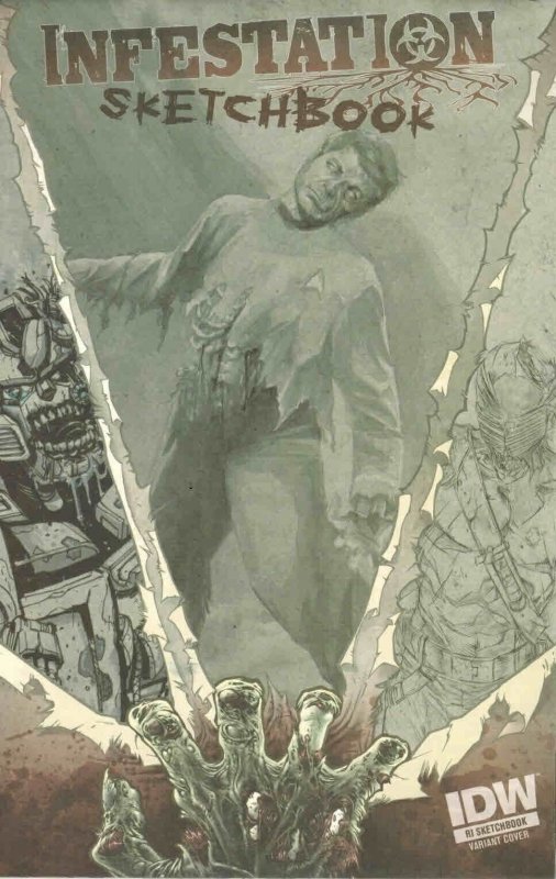 Infestation: Sketchbook #1 (IDW Publishing, 2011), raw comic book in NM condition — front cover