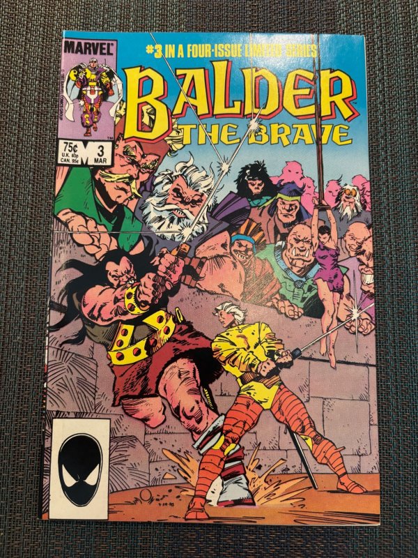 Balder the Brave #3 (1986), raw, ungraded comic book — front cover