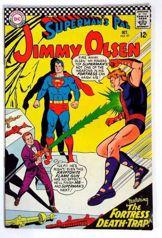 Superman's Pal Jimmy Olsen #97 (DC Comics, 1966), raw comic book in VG condition — front cover