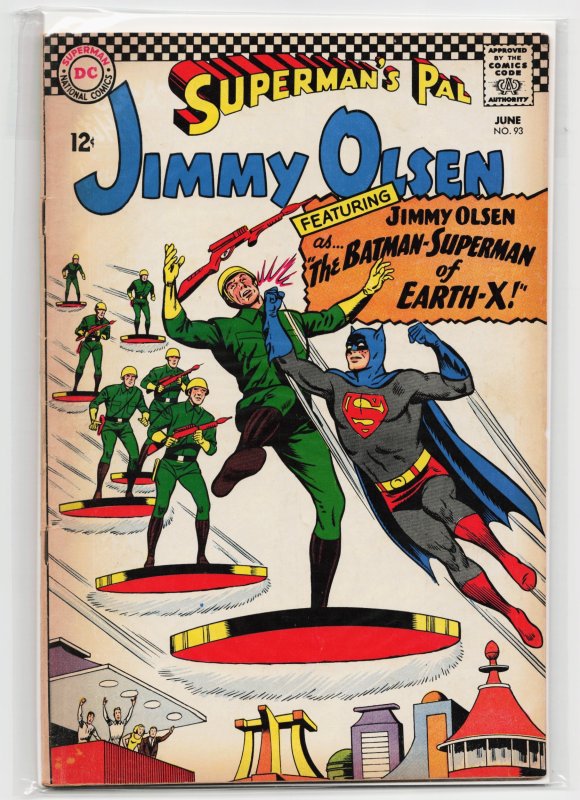 Superman's Pal, Jimmy Olsen #93 (DC Comics, 1966), raw, ungraded comic book — front cover