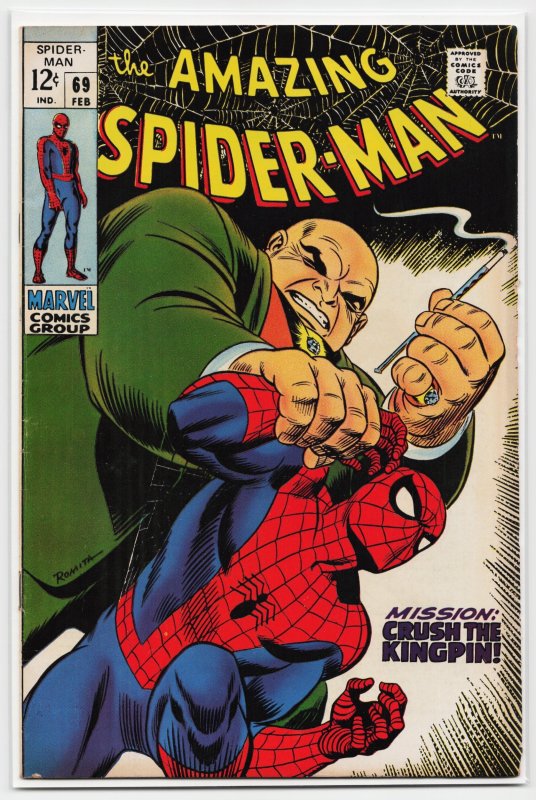 The Amazing Spider-Man #69 (Marvel Comics, 1969), raw, ungraded comic book — front cover