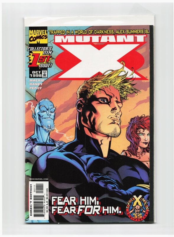 Mutant X #1 (Marvel Comics, 1998), raw, ungraded comic book — front cover