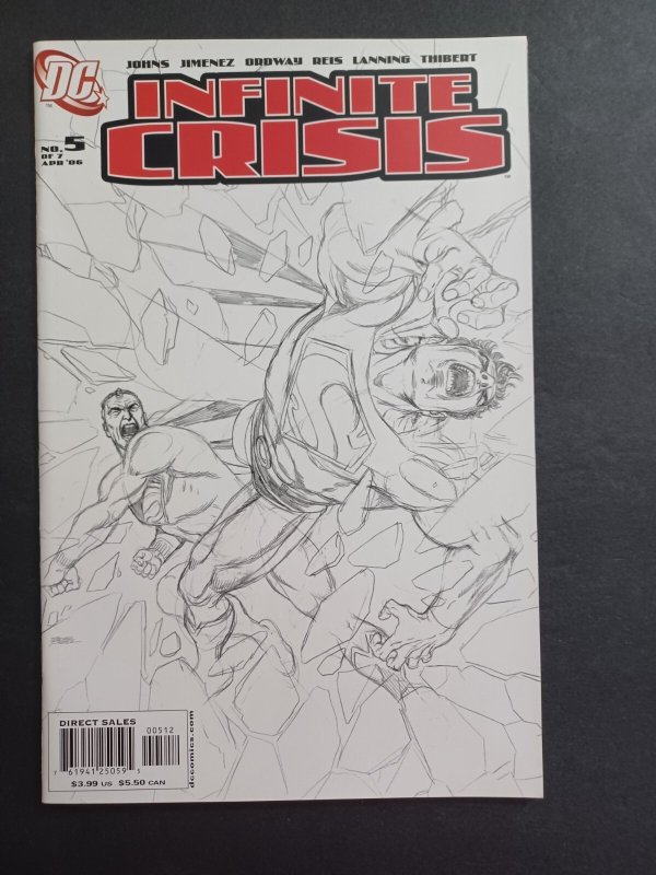 Infinite Crisis #5 (DC Comics, 2006), raw comic book in NM condition — front cover