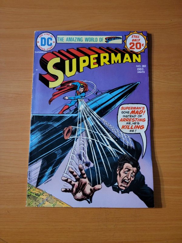 Superman #282 (DC Comics, 1974), raw comic book in NM condition — front cover