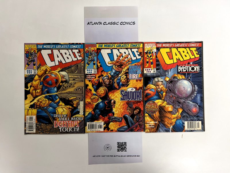 3 Cable Marvel Comic Books #46, raw, ungraded comic book — front cover