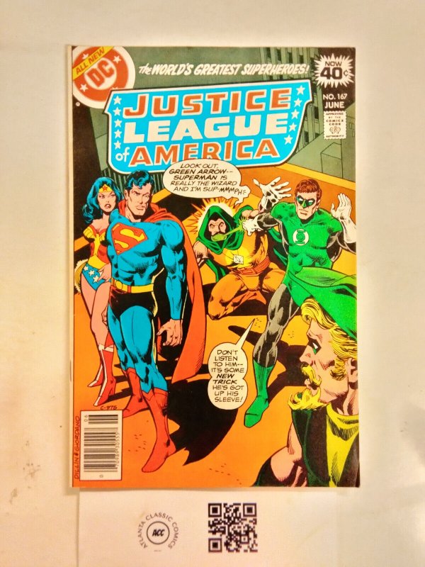 Justice League of America #167 (DC Comics), raw comic book in FN condition — front cover