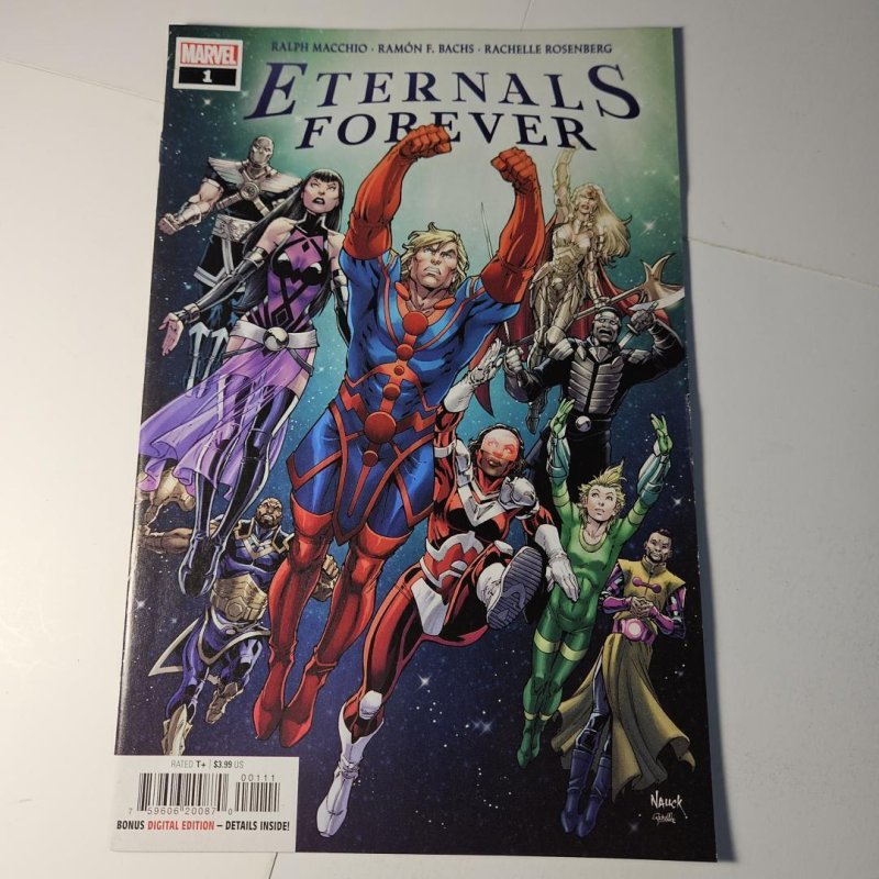 Eternals Forever #1 (Marvel Comics, 2021), raw comic book in NM condition — front cover