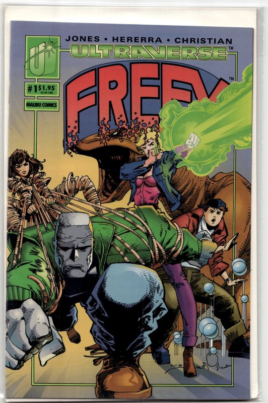 Freex #1 (Malibu Comics, 1993), raw, ungraded comic book — front cover