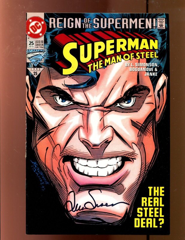 Superman: Man of Steel #25 (DC Comics, 1993), raw comic book in 9.0 condition — front cover