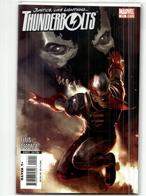 Thunderbolts #111 (Marvel Comics, 2007), raw, ungraded comic book — front cover