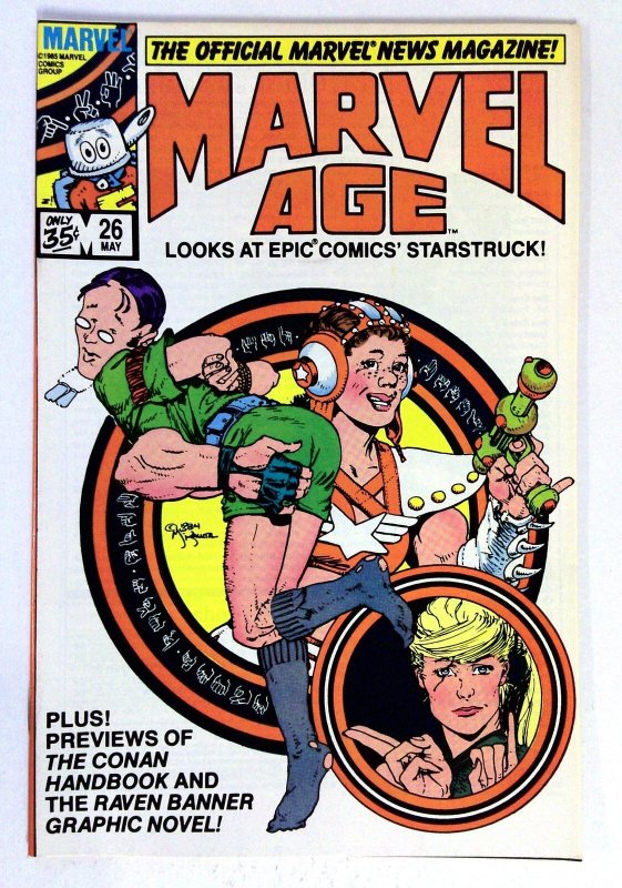 Marvel Age #26 (Marvel Comics, 1985), raw comic book in NM- condition — front cover