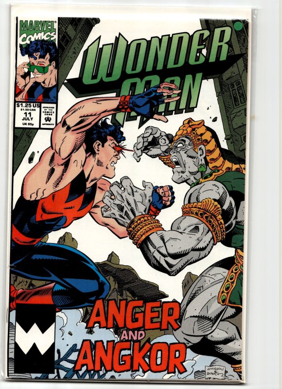 Wonder Man #11 (Marvel Comics, 1992), raw, ungraded comic book — front cover