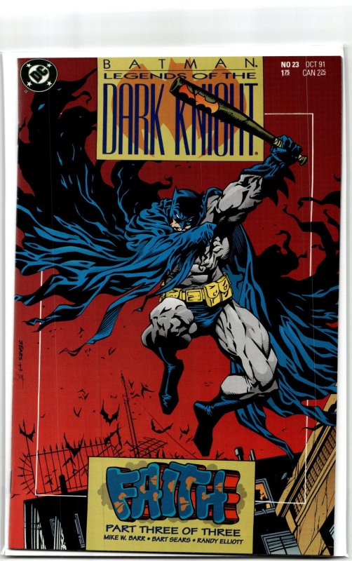 Legends of the Dark Knight #23 (DC Comics, 1991), raw, ungraded comic book — front cover