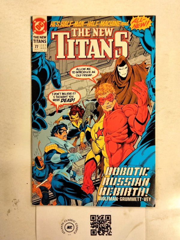 The New Titans #77 (DC Comics), raw comic book in NM condition — front cover