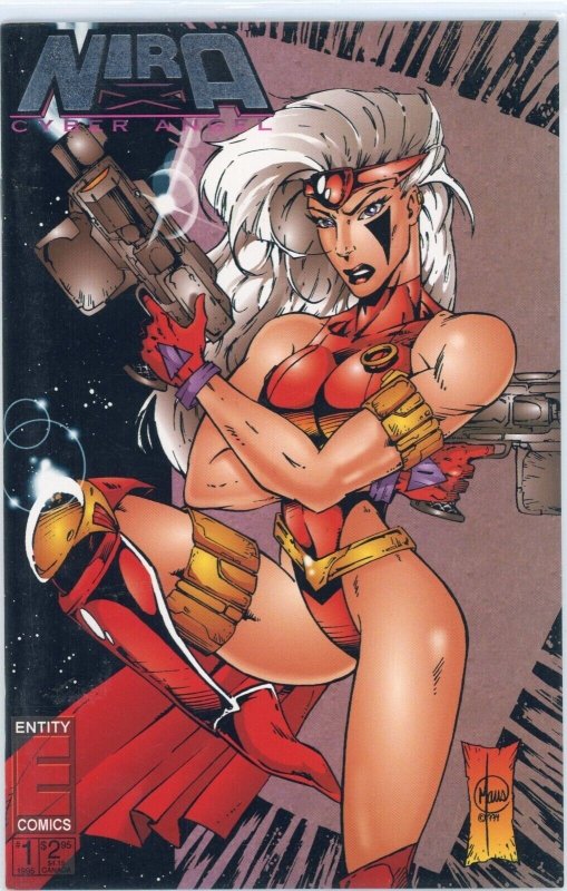 Nira X: Cyberangel #1 (1995), raw comic book in NM- 9.2 condition — front cover