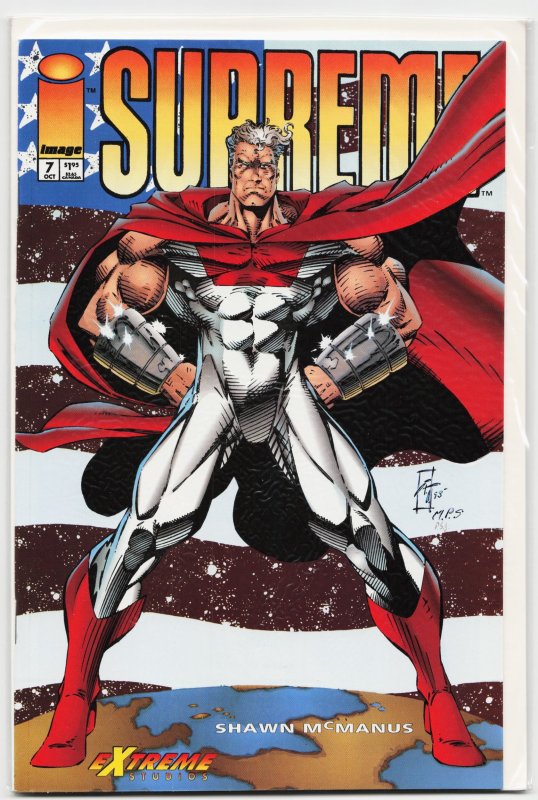 Supreme #7 (Image Comics, 1993), raw, ungraded comic book — front cover