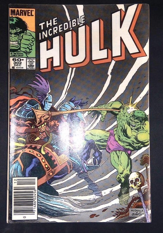 Incredible Hulk #302 (Marvel Comics, 1984), raw, ungraded comic book — front cover