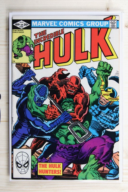 The Incredible Hulk #269 (Marvel Comics, 1982), raw comic book in VF+ 8.5 condition — front cover