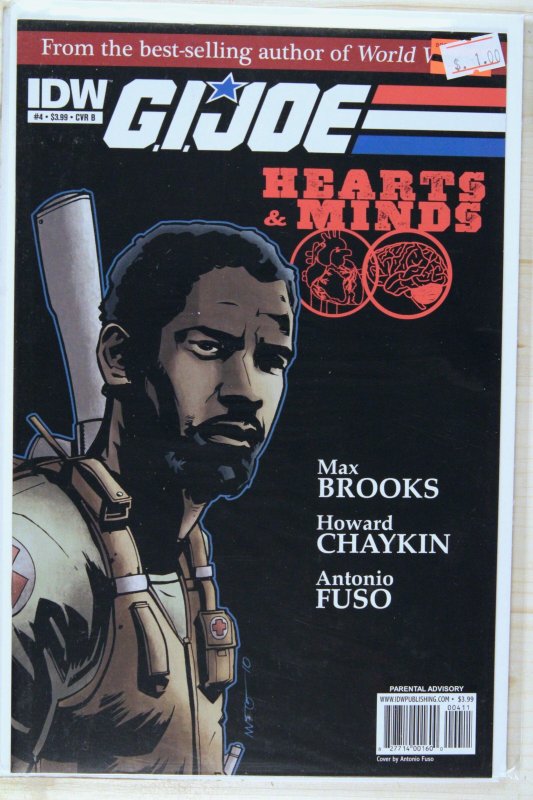 G.I. Joe: Hearts & Minds #4 (IDW Publishing, 2010), raw comic book in NM 9.4 condition — front cover