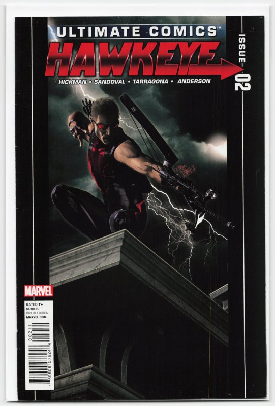 Ultimate Comics Hawkeye #2 (2011), raw, ungraded comic book — front cover