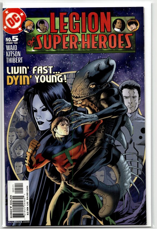 Legion of Super-Heroes #5 (DC Comics, 2005), raw, ungraded comic book — front cover